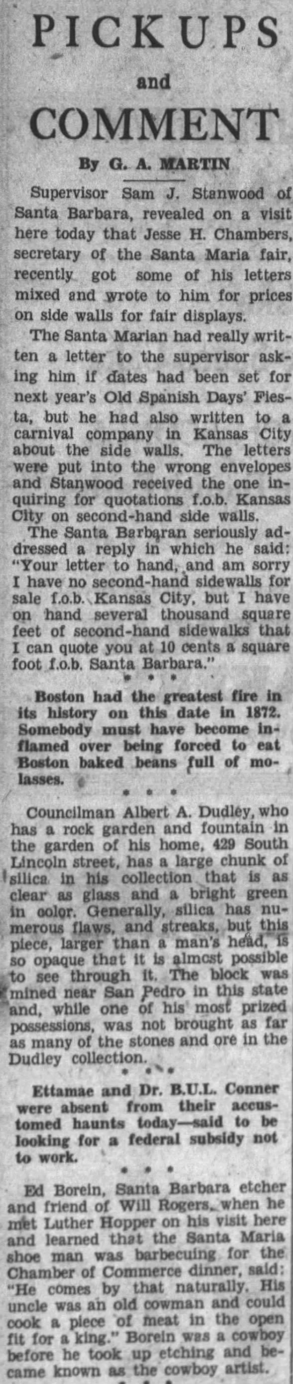 Clipping from Santa Maria Times